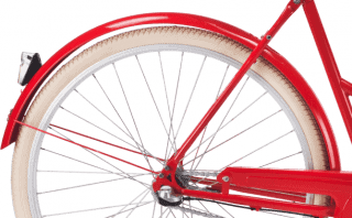 Bakskärm Stålhästen Röd Dam